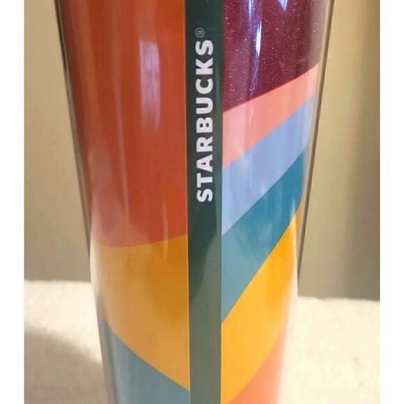 NWT Starbucks 2020 Pride LGBTQ Rainbow Acrylic Venti 24oz Hot/Cold Tumbler Straw - Picture 5 of 5